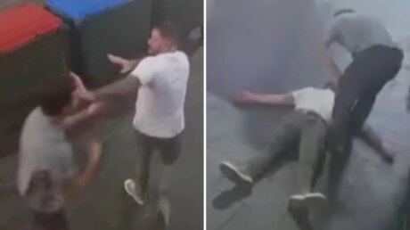 Объятия, пощечина и кровь на асфальте: уличное нападение в Сиднее попало на видео