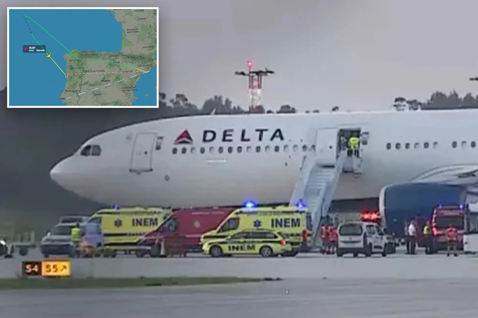Рейс Delta в Бостон совершил аварийную посадку в Португалии из-за дыма в салоне