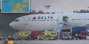 Рейс Delta в Бостон совершил аварийную посадку в Португалии из-за дыма в салоне