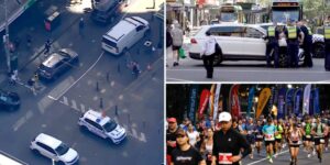 Угнанный автомобиль едва не врезался в Мельбурнский марафон: женщина сбита, полиция открыла огонь