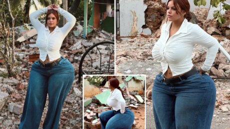 Инфлюенсер раскритикована за фотосессию на фоне разрушенных землетрясением домов в Панаме